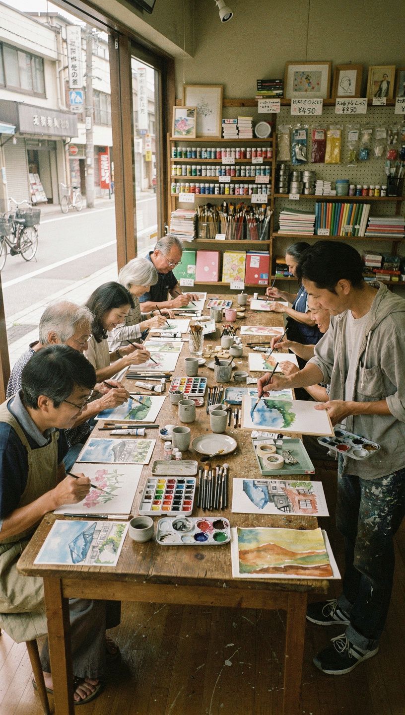 ビーズや糸を使ってアクセサリーを作る工程の一部