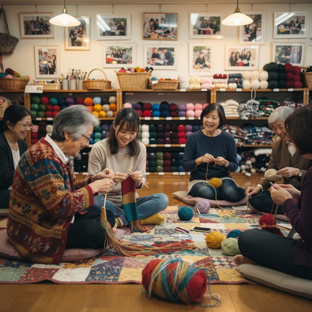 色とりどりの紙を使って折り紙を楽しむ子供たち